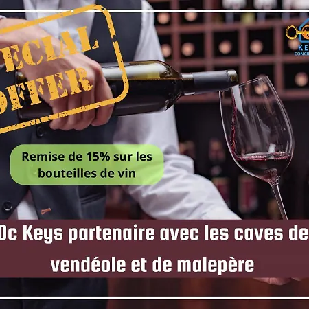 Le Concorde-wifi-clim-parking-3etoiles-ockeys Apartment *
