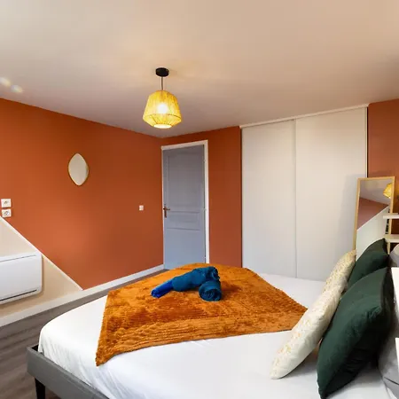 Le Concorde-wifi-clim-parking-3étoiles-ockeys Appartement Bram